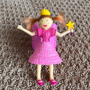 Pinkalicious Princess Doll Figure + hair clip 2010 Burger King Victoria Kann Toy